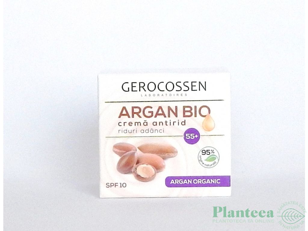 Crema antirid riduri adanci 55+ spf10 ArganBio 50ml - GEROCOSSEN