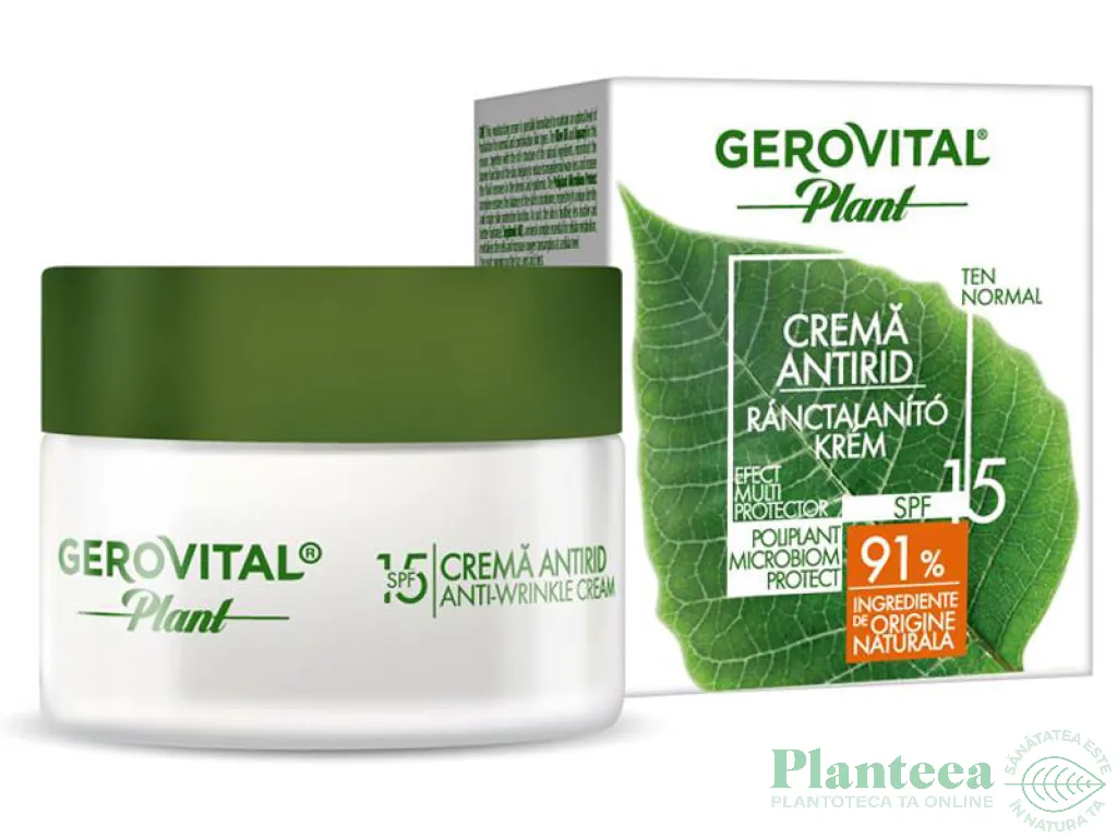 Crema antirid spf15 Microbiom Protect 50ml - GEROVITAL PLANT