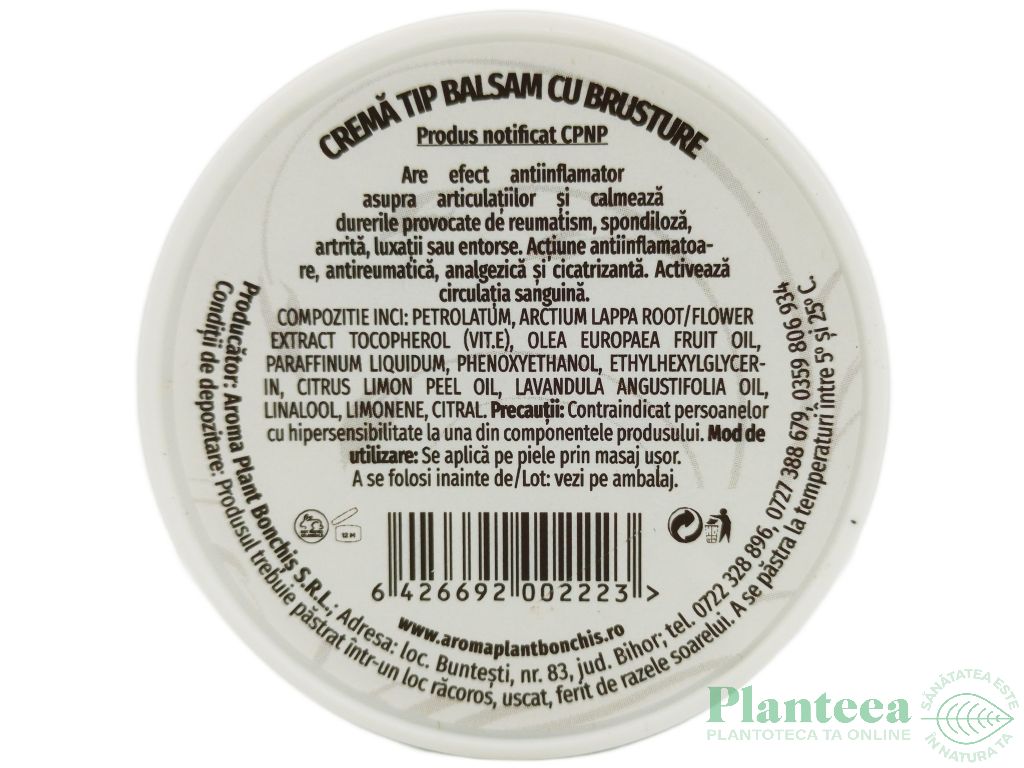 Crema balsam brusture 50ml - BONCHIS