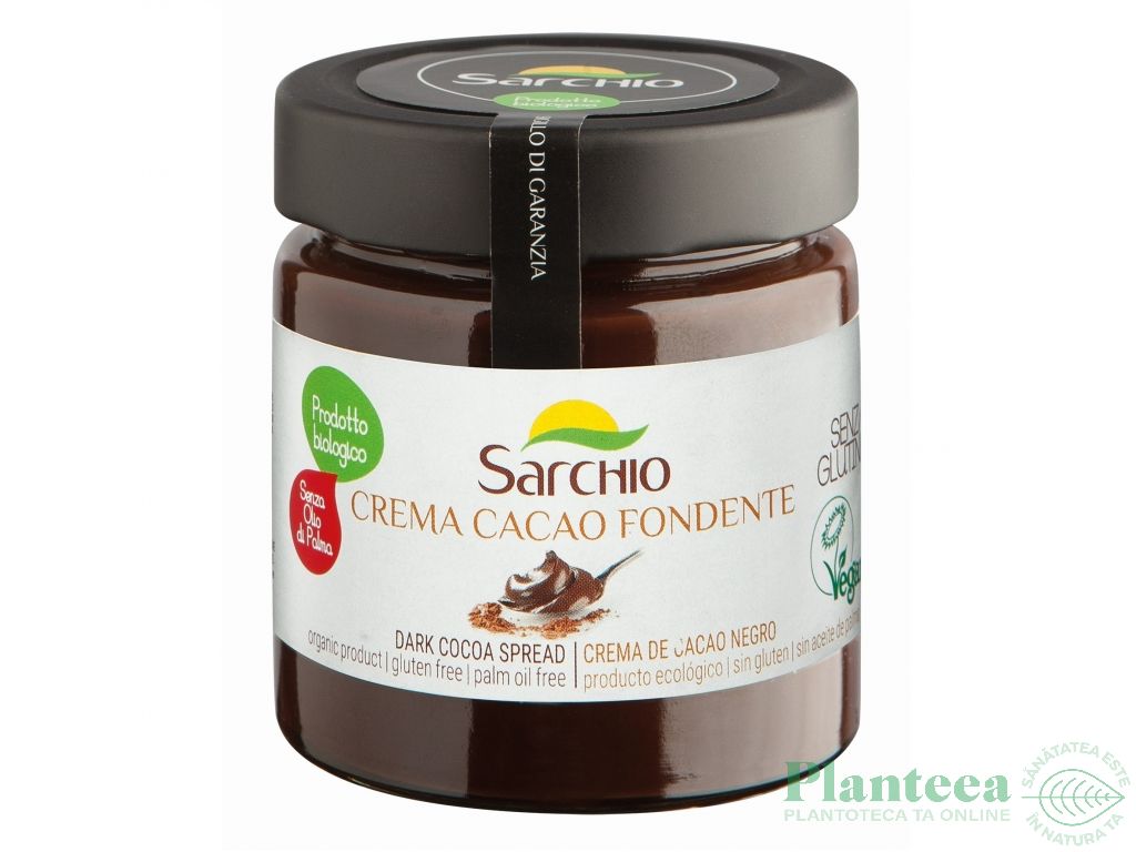 Crema desert ciocolata neagra fondanta eco 200g - SARCHIO