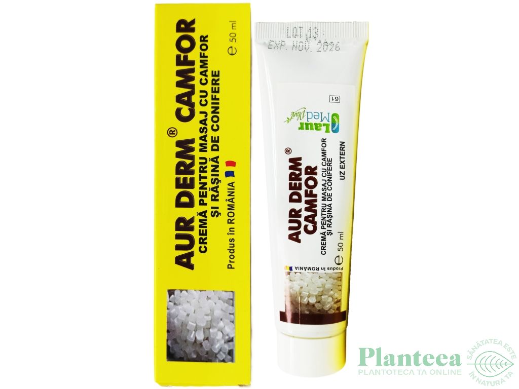 Crema masaj camfor rasina conifere Aur Derm 50ml - LAUR MED