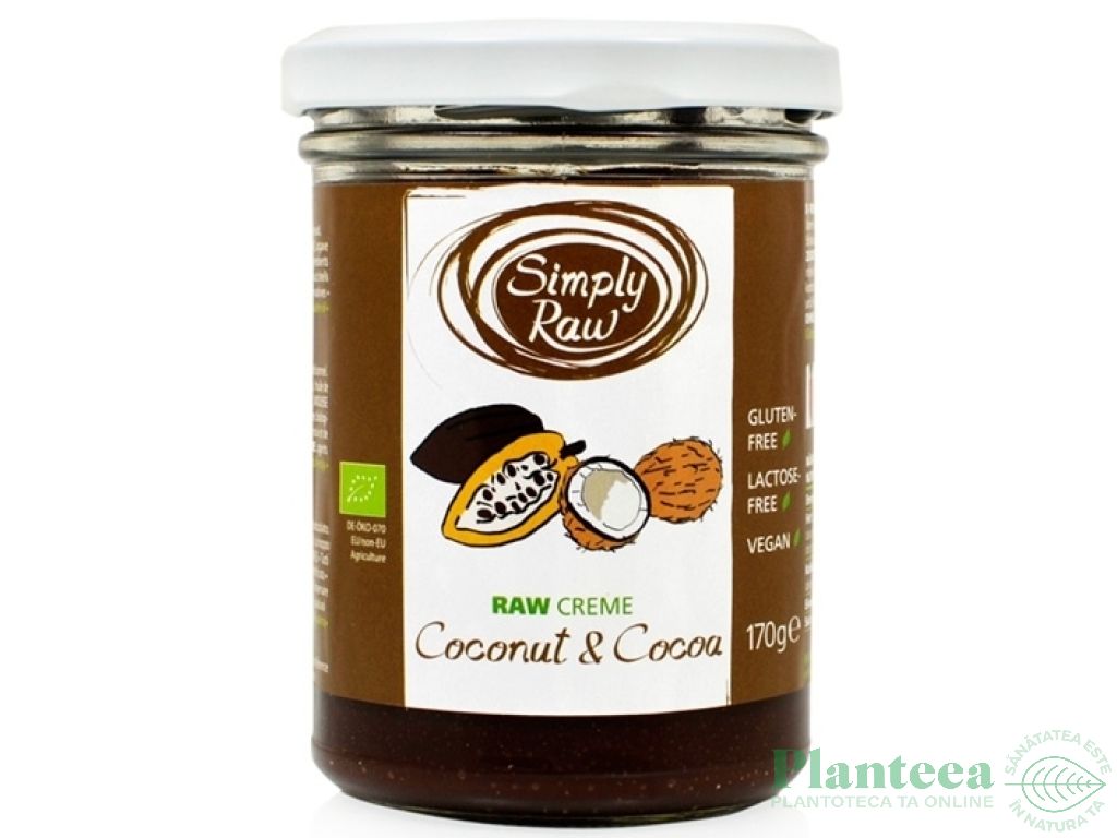 Crema desert cocos cacao raw eco 170g - SIMPLY RAW