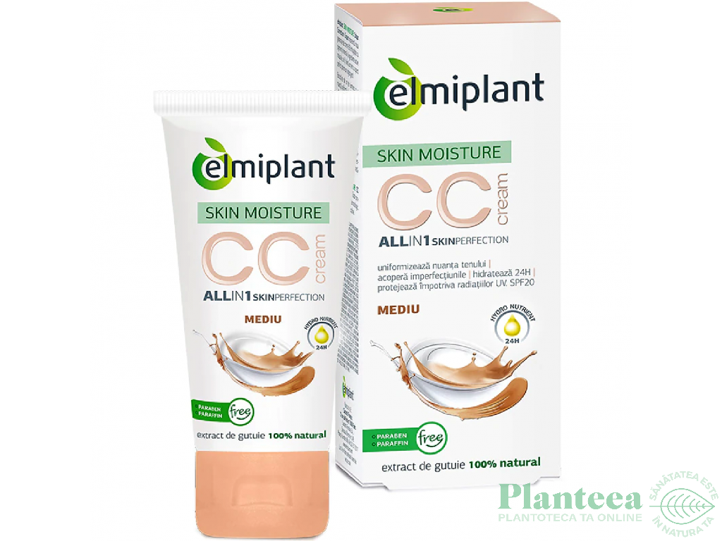 Crema CC mediu spf20 SkinMoisture 50ml - ELMIPLANT