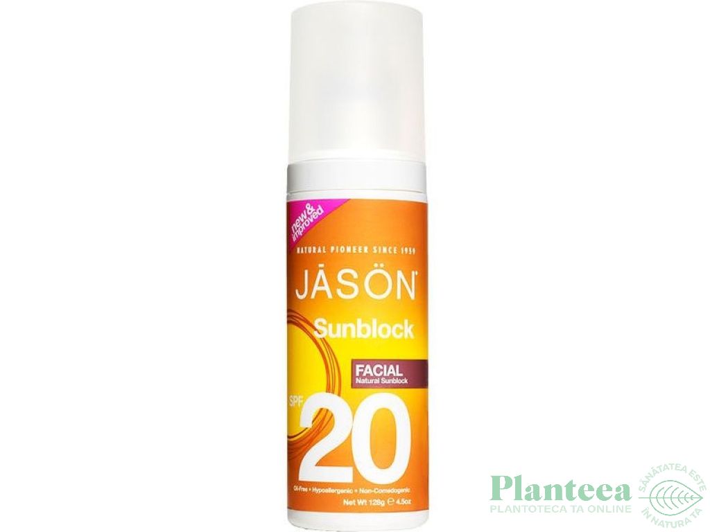 Crema fata protectie solara spf20 128g - JASON