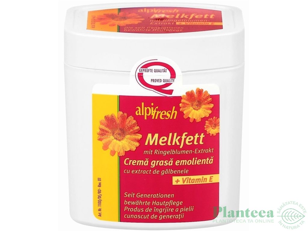 Crema galbenele vitamina E Melkfett 250ml - ALPIFRESH