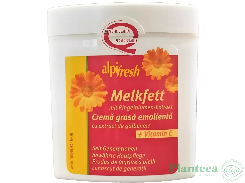 Melkfett galbenele vit E 250ml - ALPIFRESH