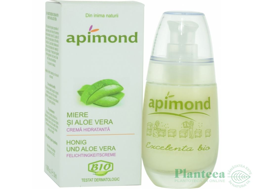 Crema hidratanta miere aloe vera bio 50ml - APIMOND