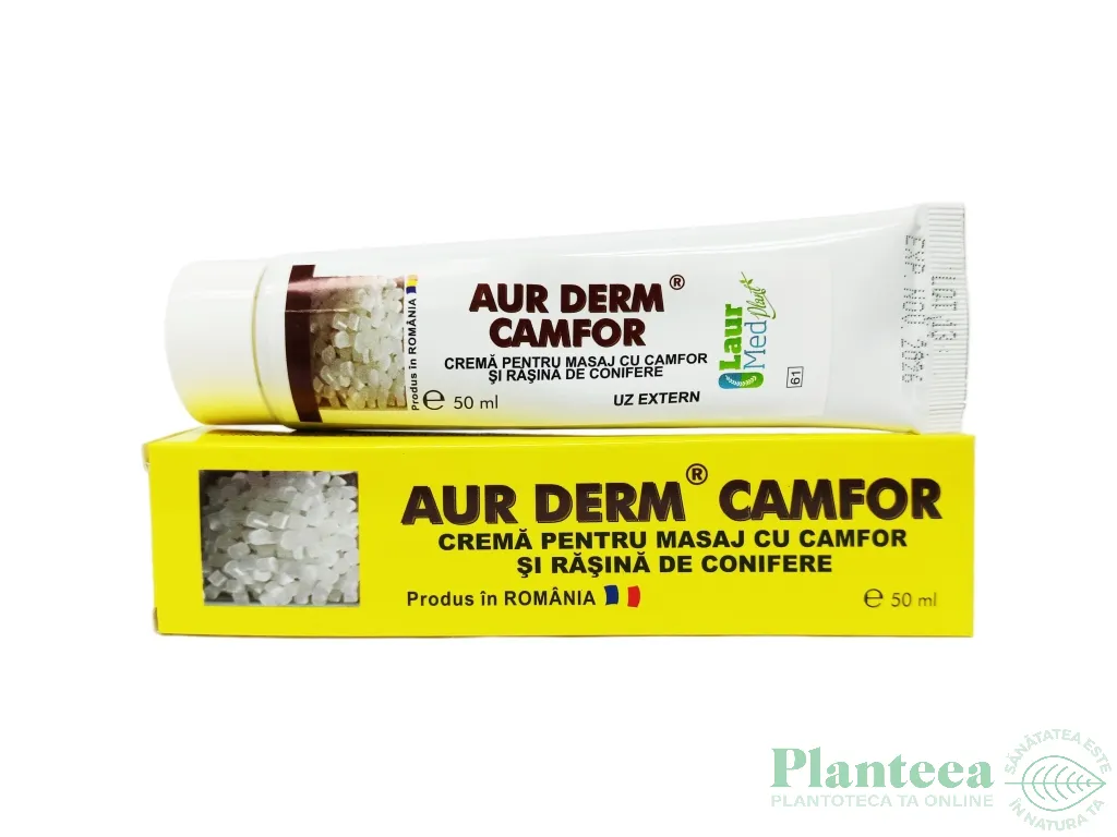Crema masaj camfor rasina conifere Aur Derm 50ml - LAUR MED