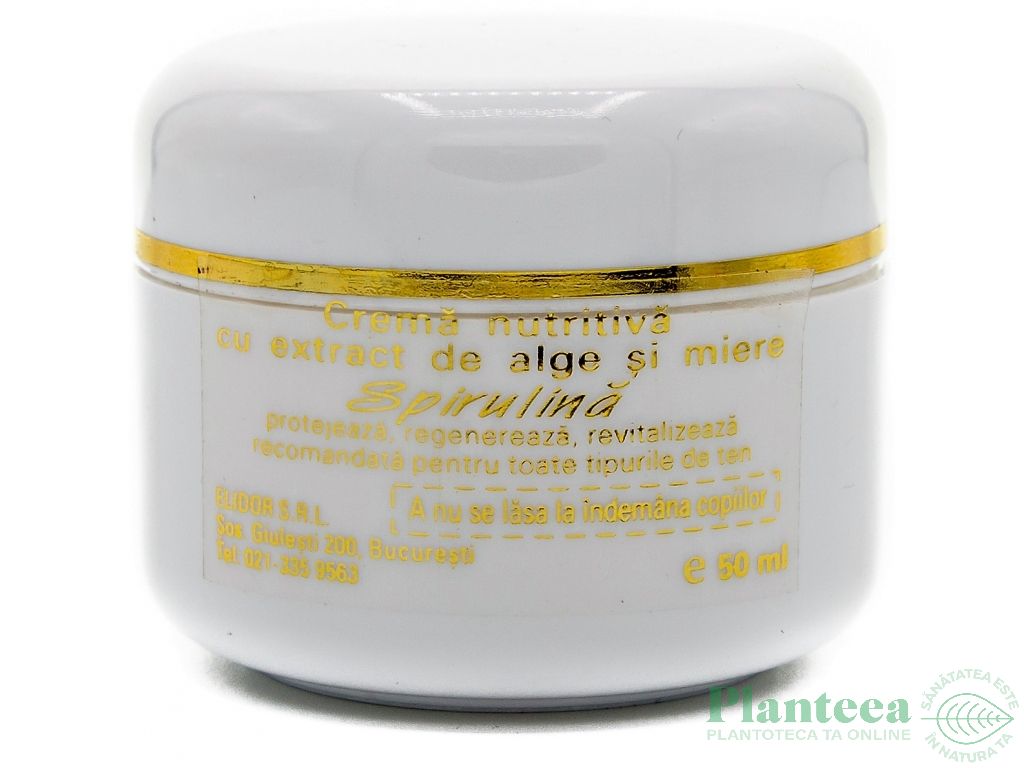 Crema nutritiva alge miere spirulina 50ml - ELIDOR