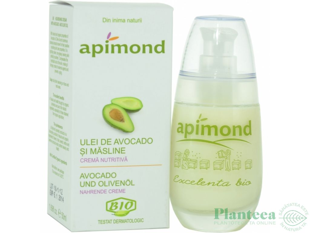 Crema nutritiva ulei avocado masline bio 50ml - APIMOND
