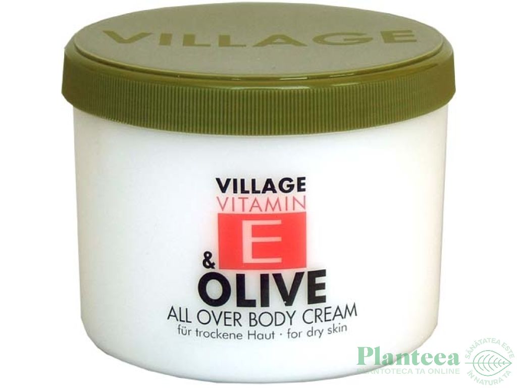 Crema corp E olive 500ml - VILLAGE COSMETICS