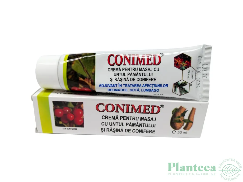 Crema masaj untul pamantului rasina conifere 50ml - CONIMED