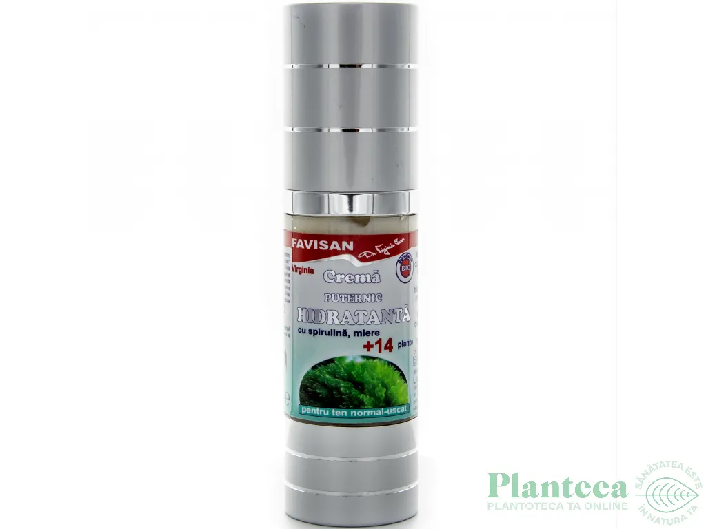 Crema puternic hidratanta spirulina miere 14plante 30ml - FAVISAN