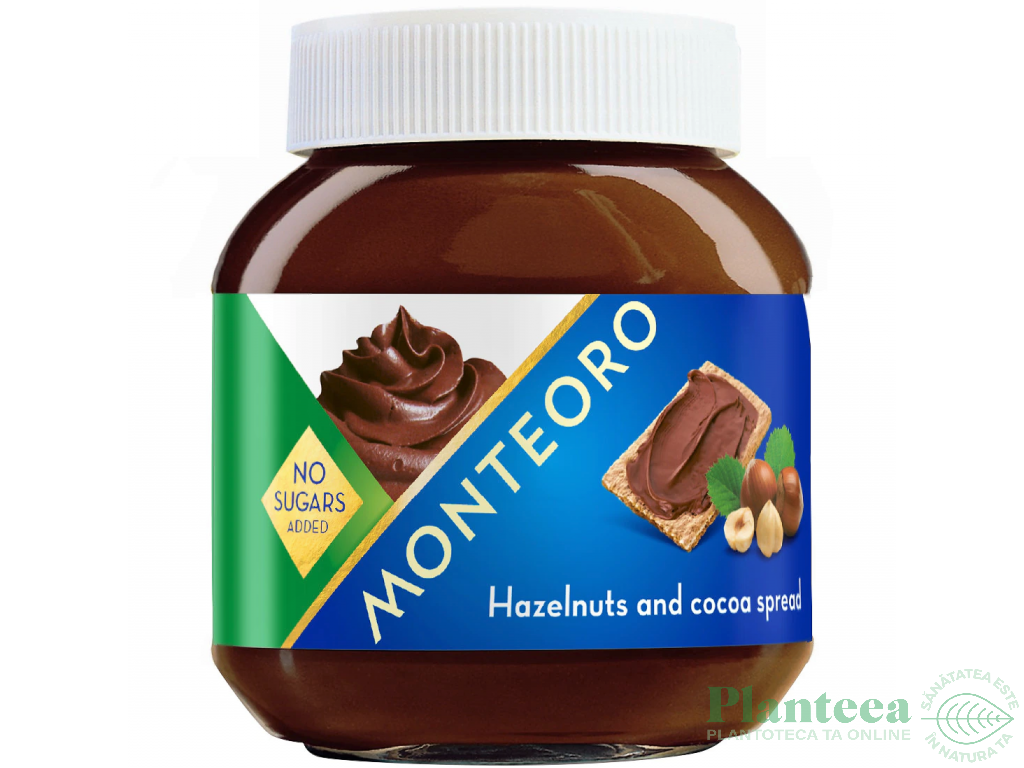 Crema desert alune cacao fara zahar 350g - MONTEORO