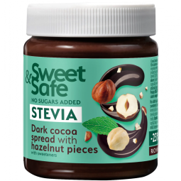 Crema desert cacao bucatele alune stevia 220g - SWEET&SAFE