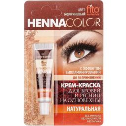 Vopsea crema sprancene gene efect laminare maro 5ml - HENNA COLOR