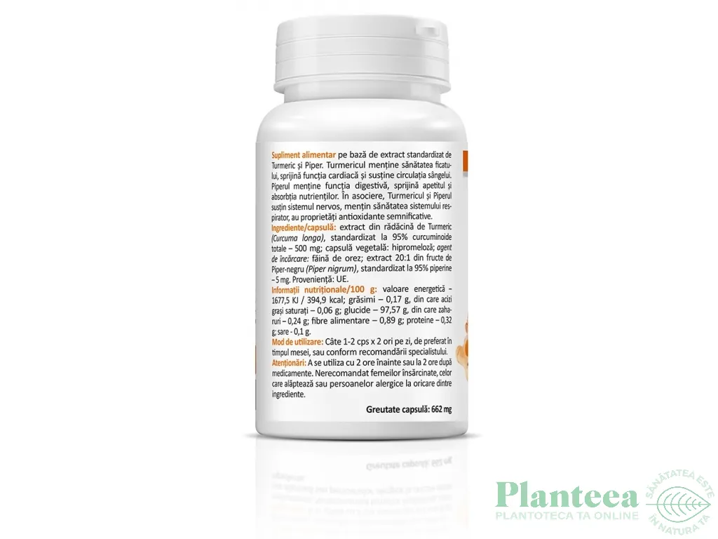 Curcumin Piperine 500mg 30cps - ZENYTH