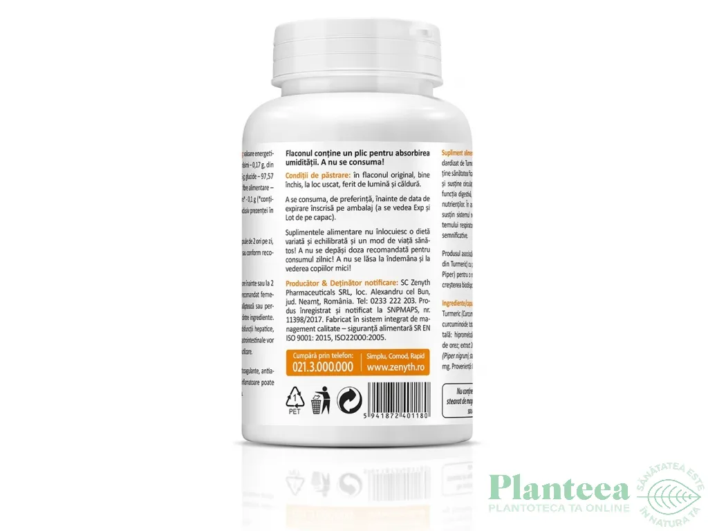 Curcumin Piperine 500mg 60cps - ZENYTH