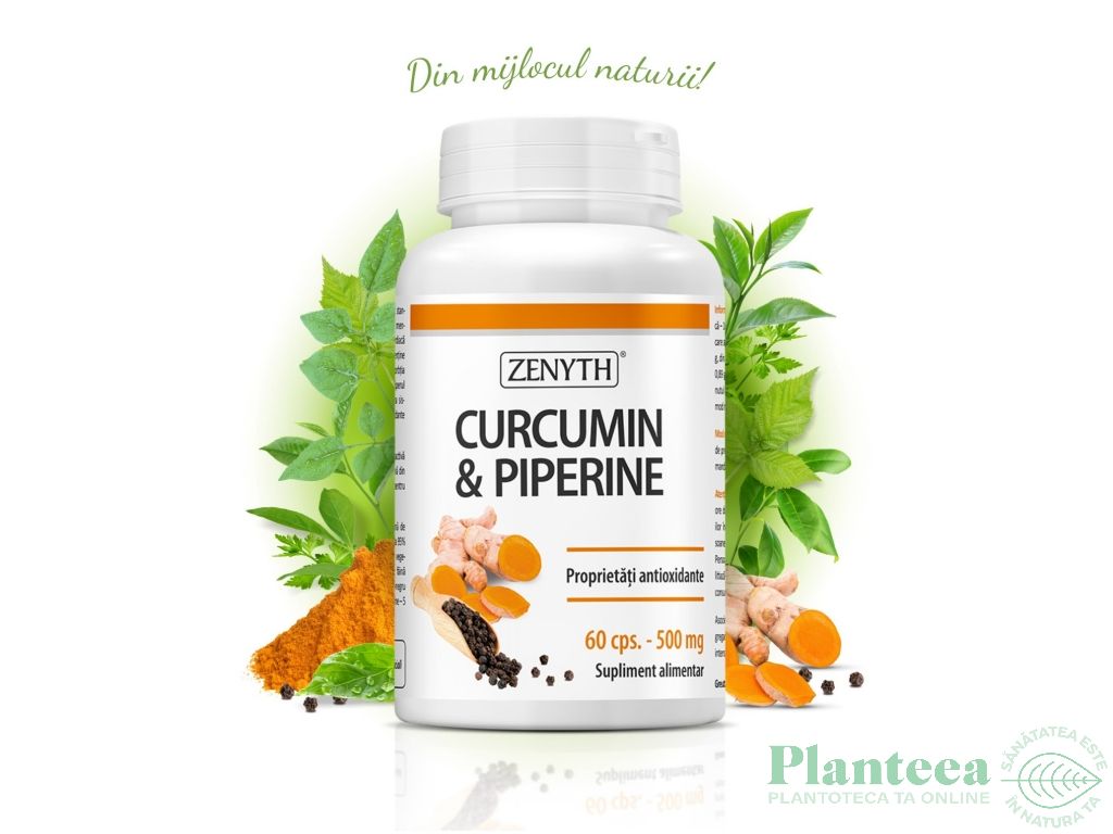 Curcumin Piperine 500mg 60cps - ZENYTH