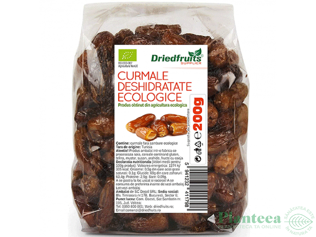 Curmale uscate fara samburi eco 200g - DRIED FRUITS