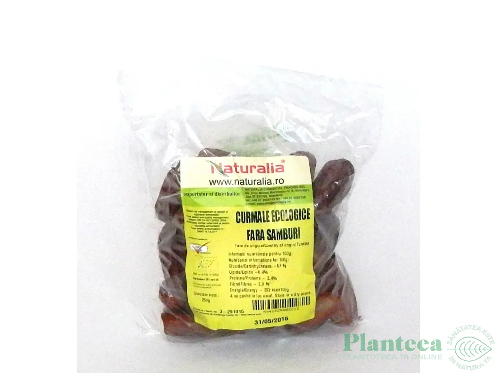 Curmale uscate fara samburi eco 250g - NATURALIA