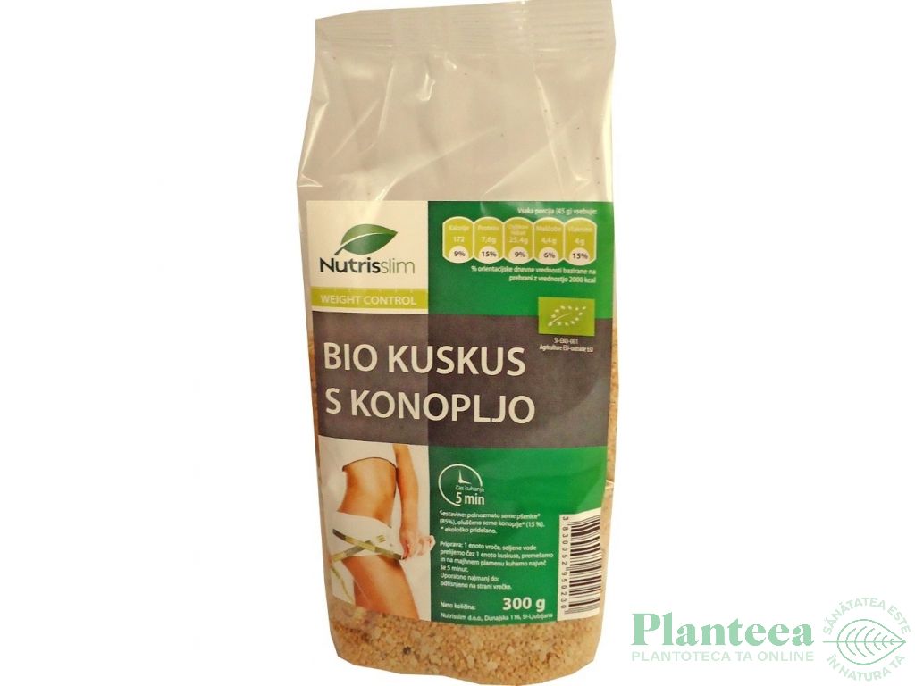 Cuscus grau cu seminte canepa eco 300g - NUTRISSLIM