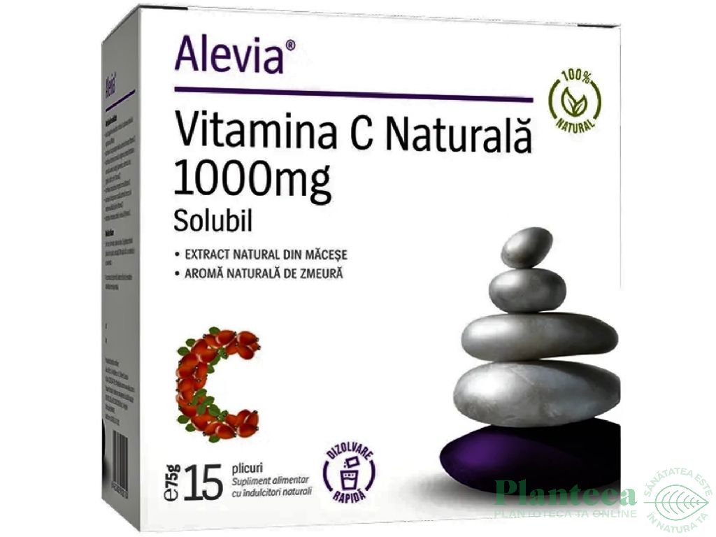 Vitamina C 1000mg [extract macese] solubila 15pl - ALEVIA