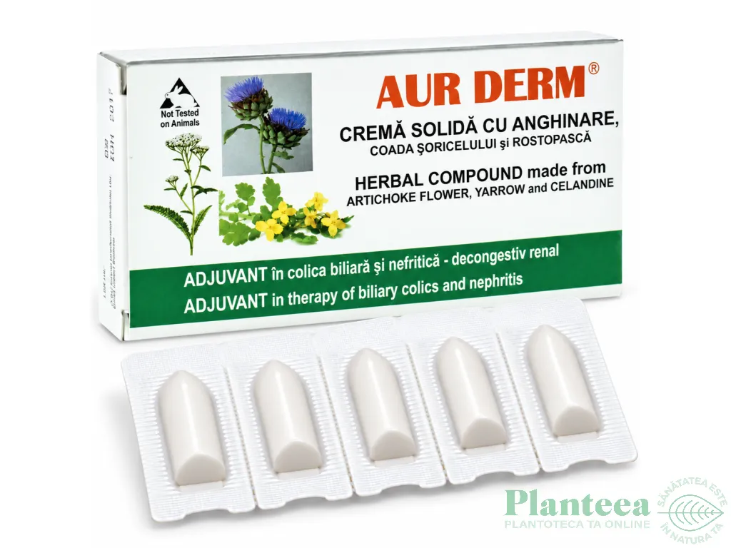 Supozitoare anghinare Aur Derm 10x1,5g - LAUR MED