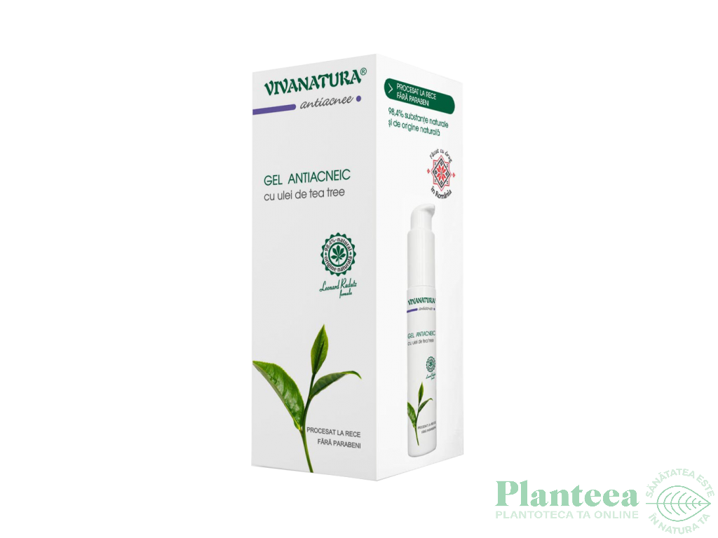 Gel antiacneic ulei tea tree 45ml - VIVA NATURA