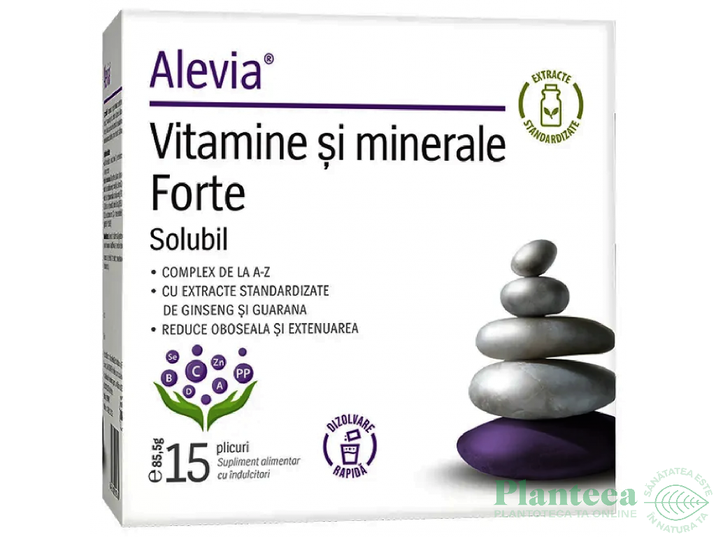 Vitamine minerale Forte solubile 15pl - ALEVIA