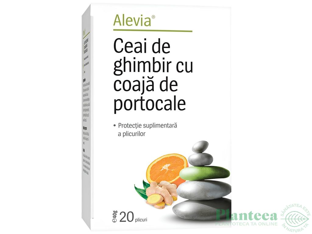 Ceai cu ghimbir coaja portocale 20dz - ALEVIA