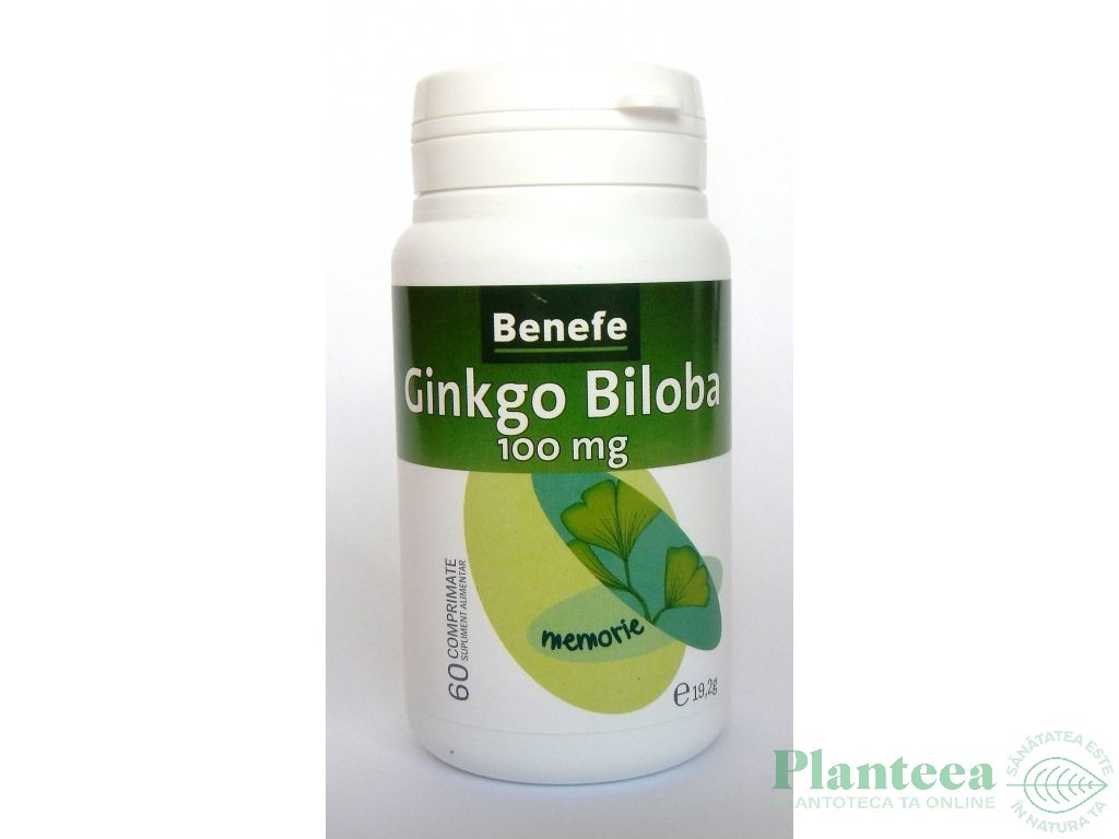 Pachet Ginkgo biloba 100mg 2x60cp - BENEFE