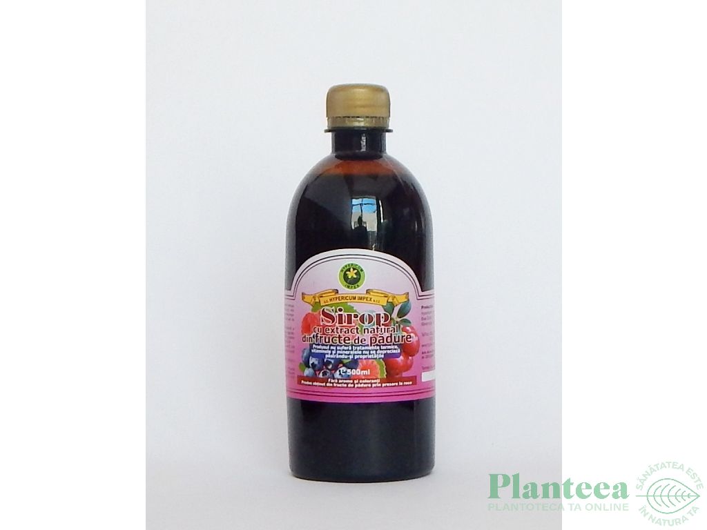 Sirop fructe padure cu zahar invertit 500ml - HYPERICUM PLANT