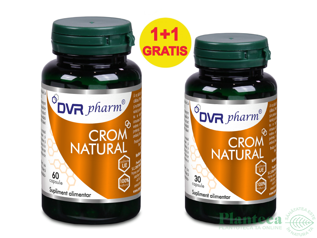 Pachet Crom natural 60+30cps - DVR PHARM