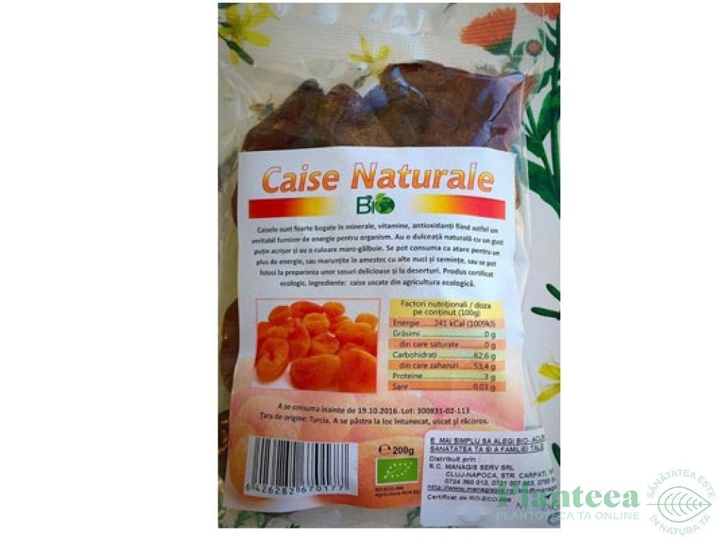 Caise uscate nesulfurate eco 200g - DECO ITALIA