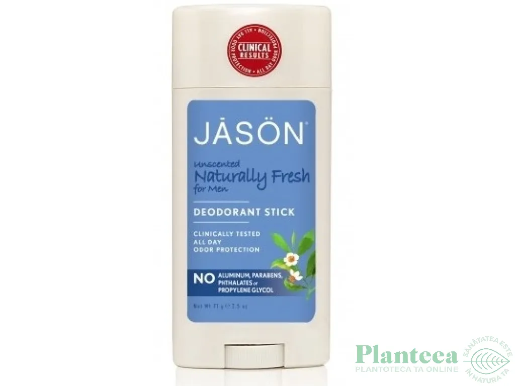 Deodorant stick fara parfum barbati 75g - JASON