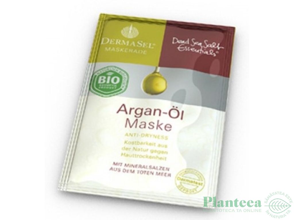 Masca fata ulei argan ten uscat 12ml - DERMASEL