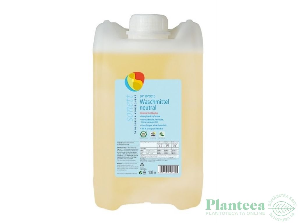 Detergent lichid rufe albe color sensitive 10L - SONETT