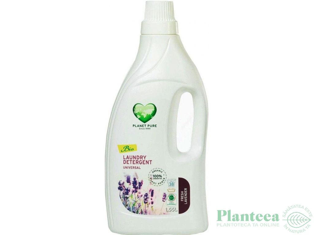 Detergent lichid rufe nuci sapun lavanda {a/m} 1,55L - PLANET PURE