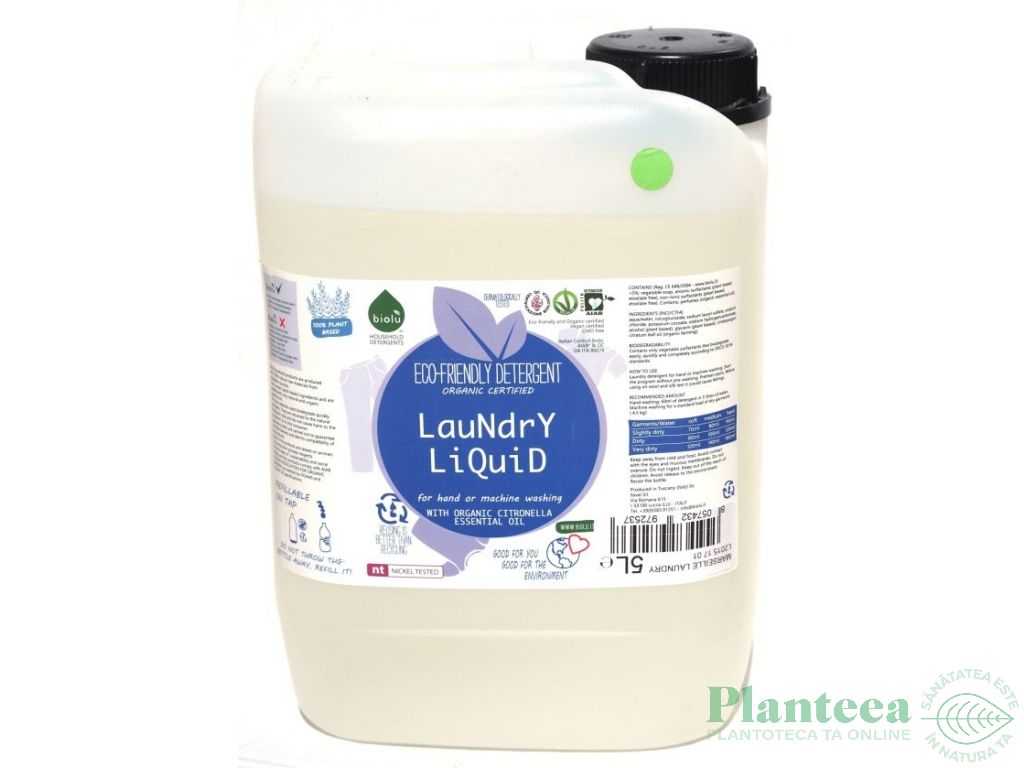 Detergent lichid rufe albe color lamaie 5L - BIOLU