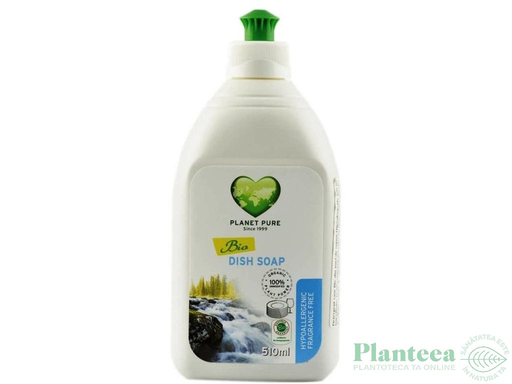 Detergent lichid vase nuci sapun hipoalergenic {m} 510ml - PLANET PURE