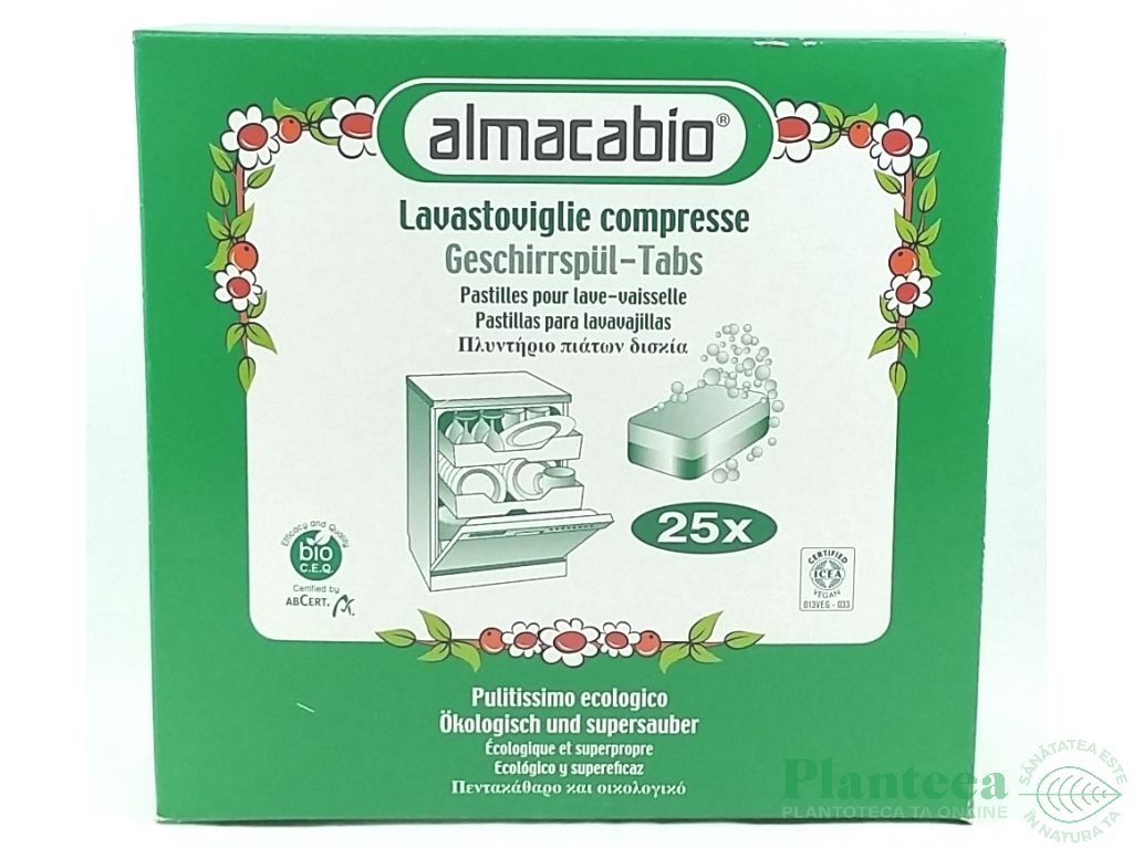 Detergent tablete vase masina spalat 25b - ALMACABIO