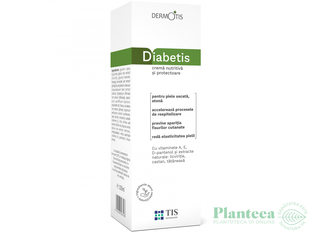 Crema nutritiva protectoare piele uscata DiabeTis 100ml - TIS