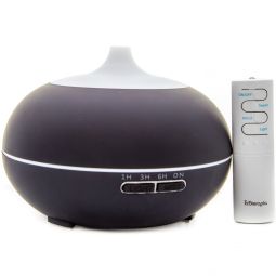 Difuzor ultrasonic aromaterapie multicolor Vulcano negru pur cu telecomanda 550ml - ECOTERAPIA