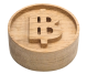 Difuzor uleiuri esentiale lemn masiv stejar model bitcoin 50x20mm 1b - DECORATIUNI ALTFEL