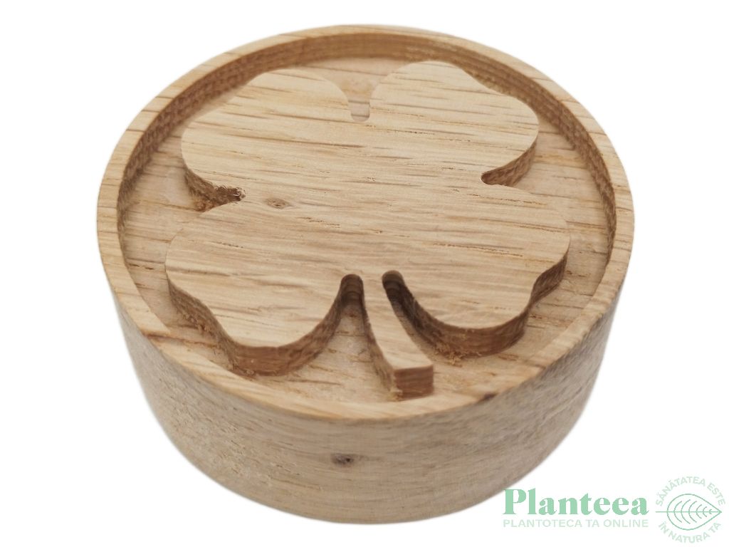 Difuzor uleiuri esentiale lemn masiv stejar model trifoi 50x20mm 1b - DECORATIUNI ALTFEL