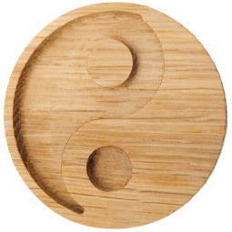 Difuzor uleiuri esentiale lemn masiv stejar model yin yang 50x20mm 1b - DECORATIUNI ALTFEL