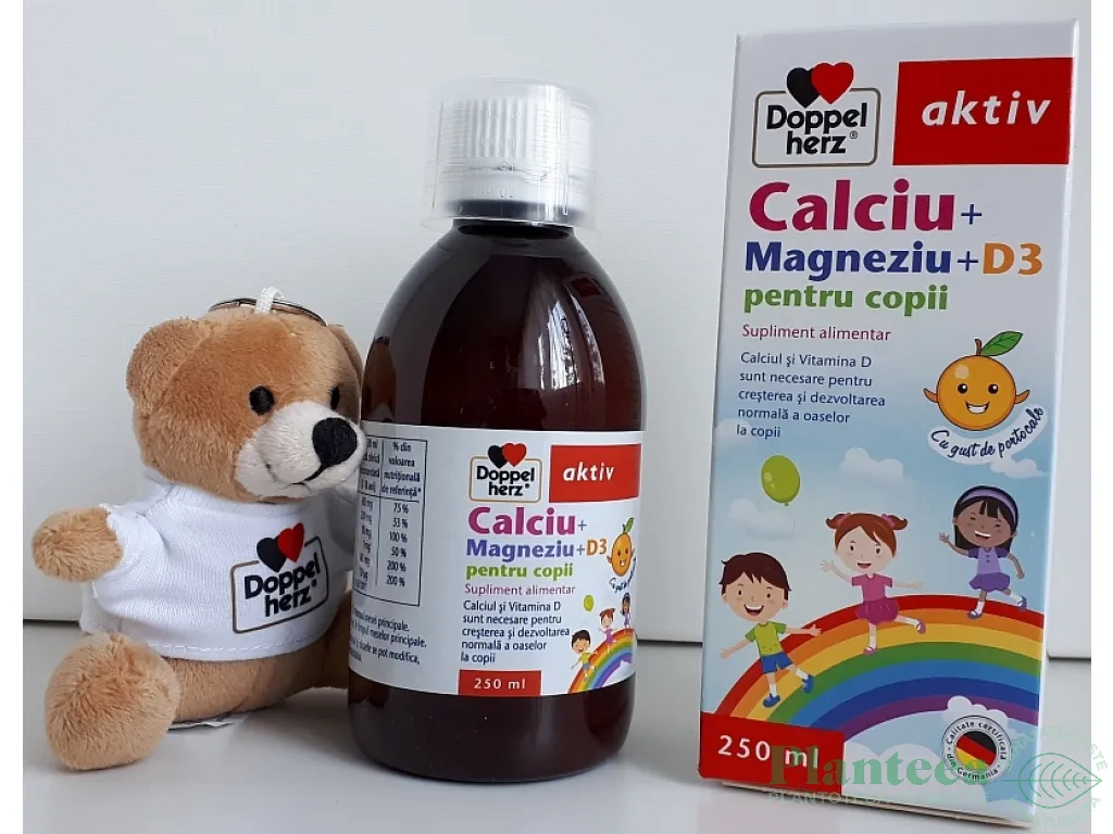 Sirop calciu magneziu D3 copii 250ml - DOPPEL HERZ