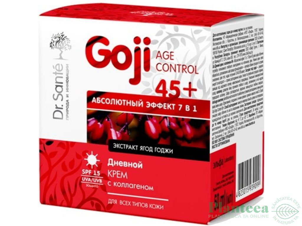 Crema zi goji colagen 45+ spf15 Age Control 50ml - DR SANTE