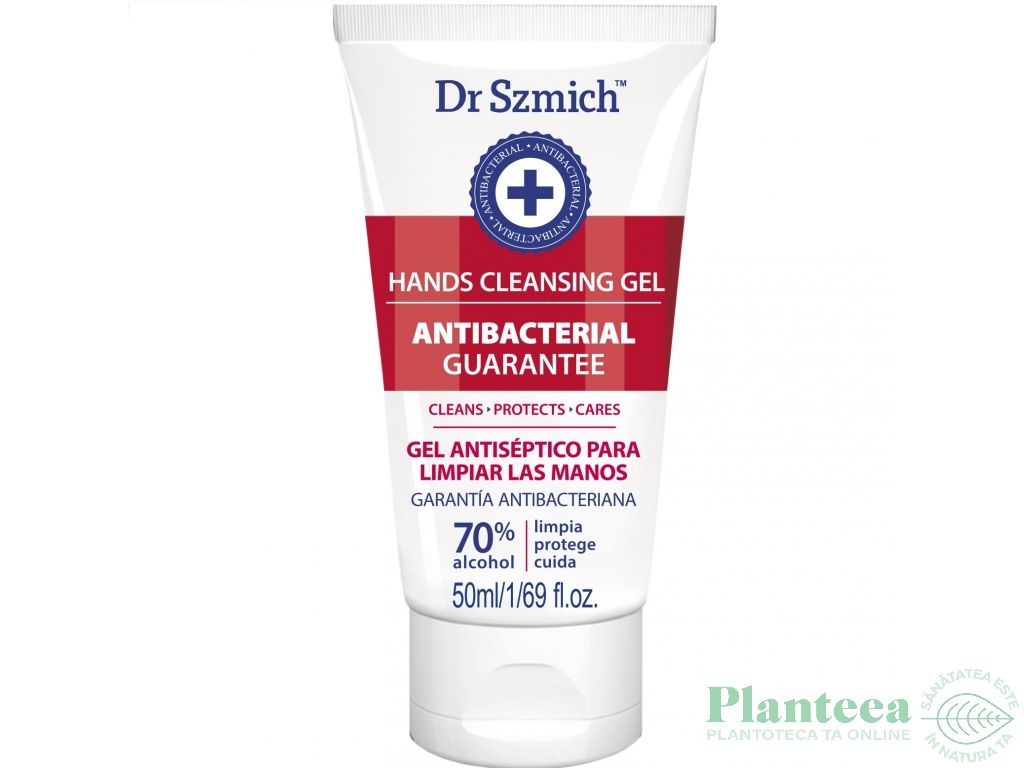 Gel curatare maini antibacterian 70%alcool 50ml - DR SZMICH